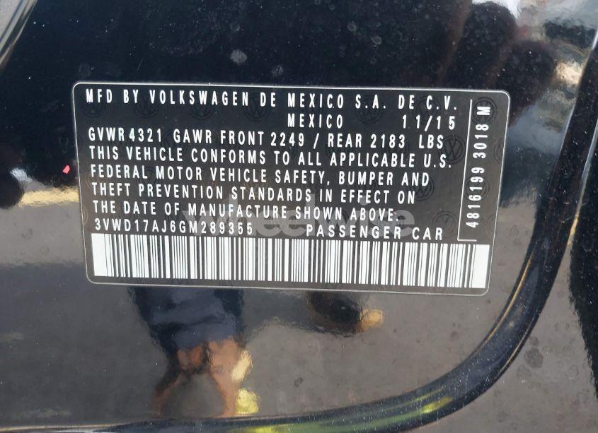 Photo 9 of 2016 Volkswagen Jetta 1.8T SPORT (VIN 3VWD17AJ6GM289355)