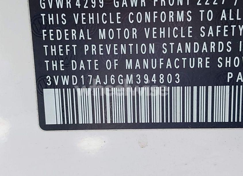 Photo 9 of 2016 Volkswagen Jetta 1.8T SPORT (VIN 3VWD17AJ6GM394803)