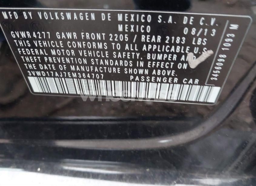 Photo 9 of 2014 Volkswagen Jetta 1.8T SE (VIN 3VWD17AJ7EM364707)