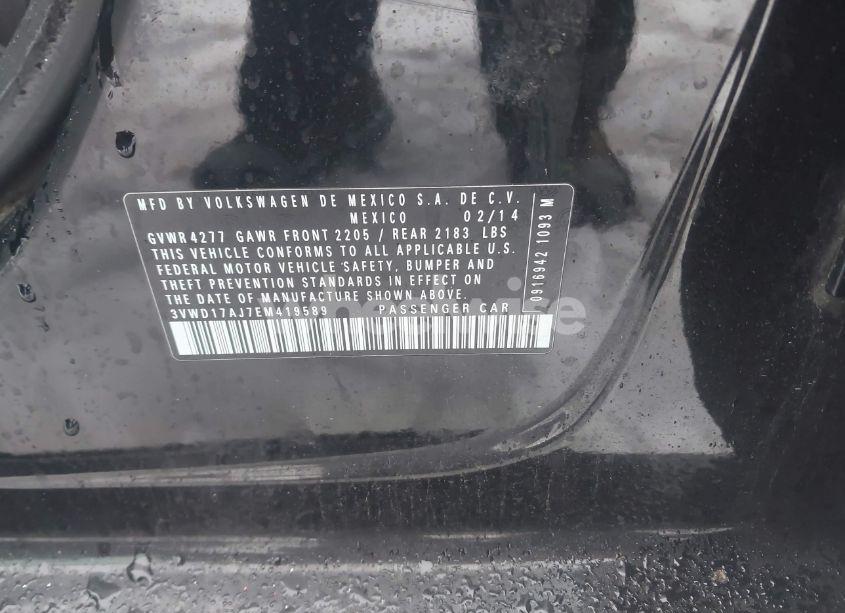 Photo 9 of 2014 Volkswagen Jetta 1.8T SE (VIN 3VWD17AJ7EM419589)