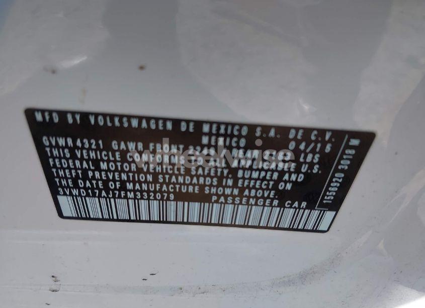 Photo 9 of 2015 Volkswagen Jetta 1.8T SE (VIN 3VWD17AJ7FM332079)