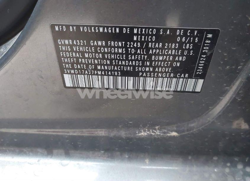 Photo 9 of 2015 Volkswagen Jetta 1.8T SPORT (VIN 3VWD17AJ7FM414183)