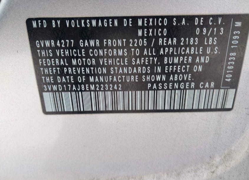 Photo 9 of 2014 Volkswagen Jetta 1.8T SE (VIN 3VWD17AJ8EM223242)