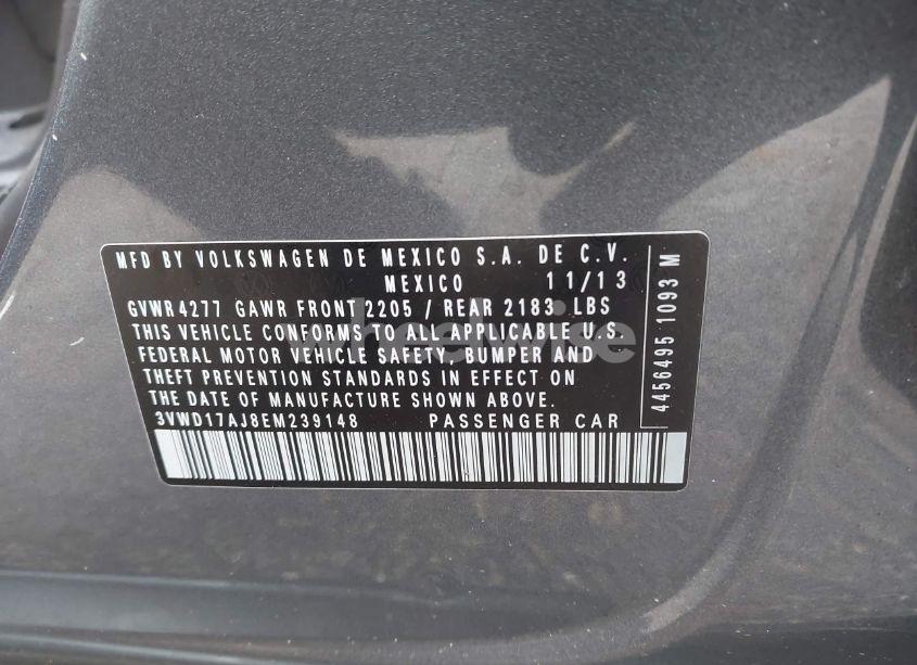 Photo 9 of 2014 Volkswagen Jetta 1.8T SE (VIN 3VWD17AJ8EM239148)