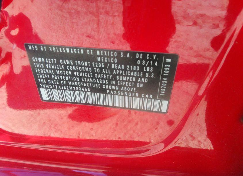 Photo 9 of 2014 Volkswagen Jetta 1.8T SE (VIN 3VWD17AJ8EM283456)