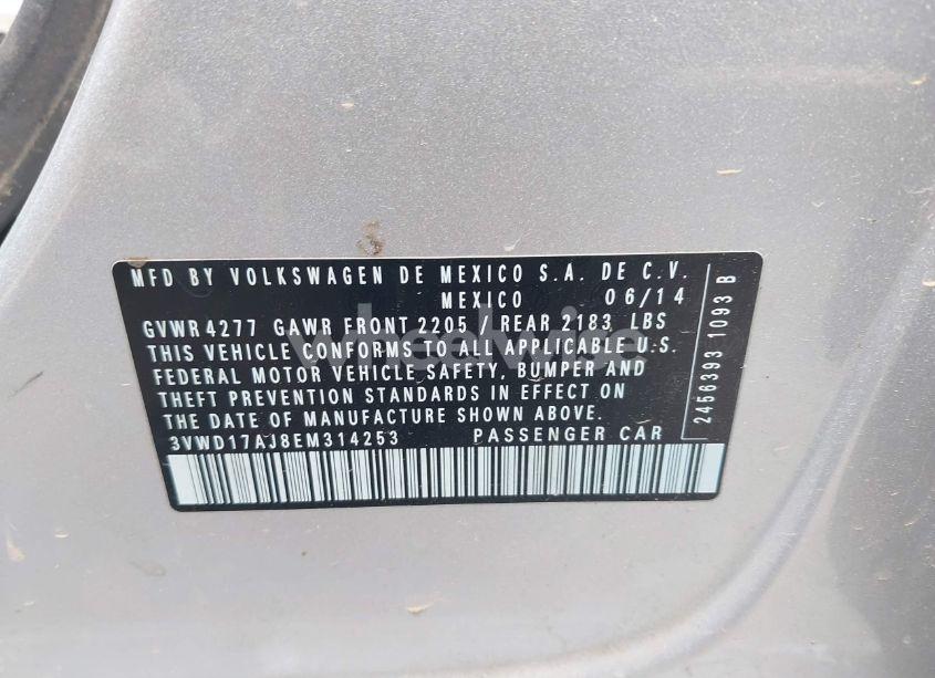 Photo 9 of 2014 Volkswagen Jetta 1.8T SE (VIN 3VWD17AJ8EM314253)