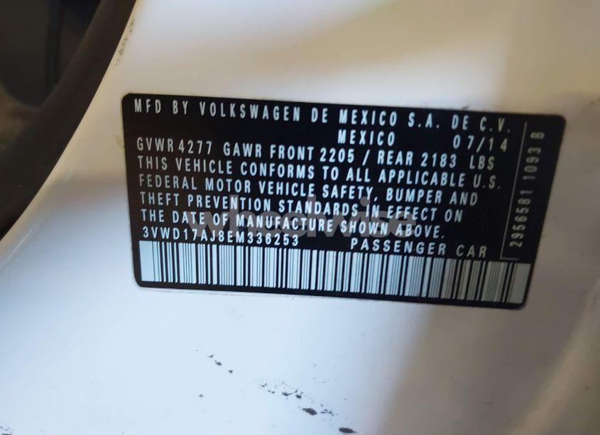 Photo 9 of 2014 Volkswagen Jetta 1.8T SE (VIN 3VWD17AJ8EM336253)