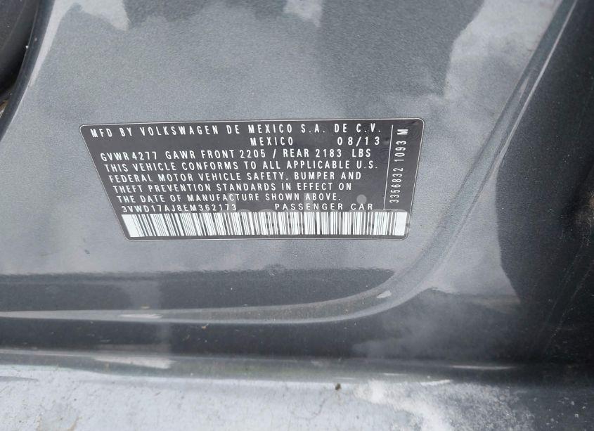 Photo 9 of 2014 Volkswagen Jetta 1.8T SE (VIN 3VWD17AJ8EM362173)