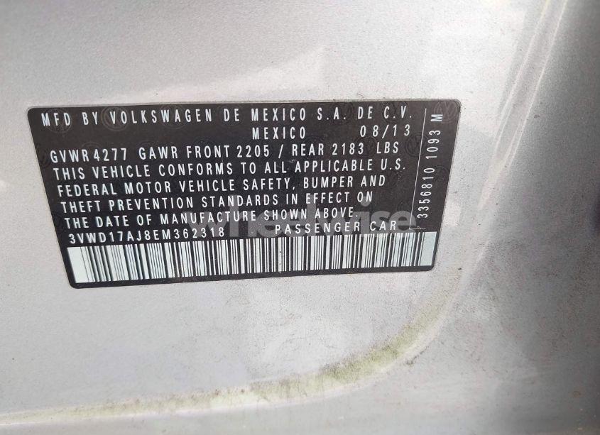 Photo 9 of 2014 Volkswagen Jetta 1.8T SE (VIN 3VWD17AJ8EM362318)