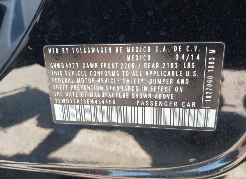 Photo 9 of 2014 Volkswagen Jetta 1.8T SE (VIN 3VWD17AJ8EM434456)