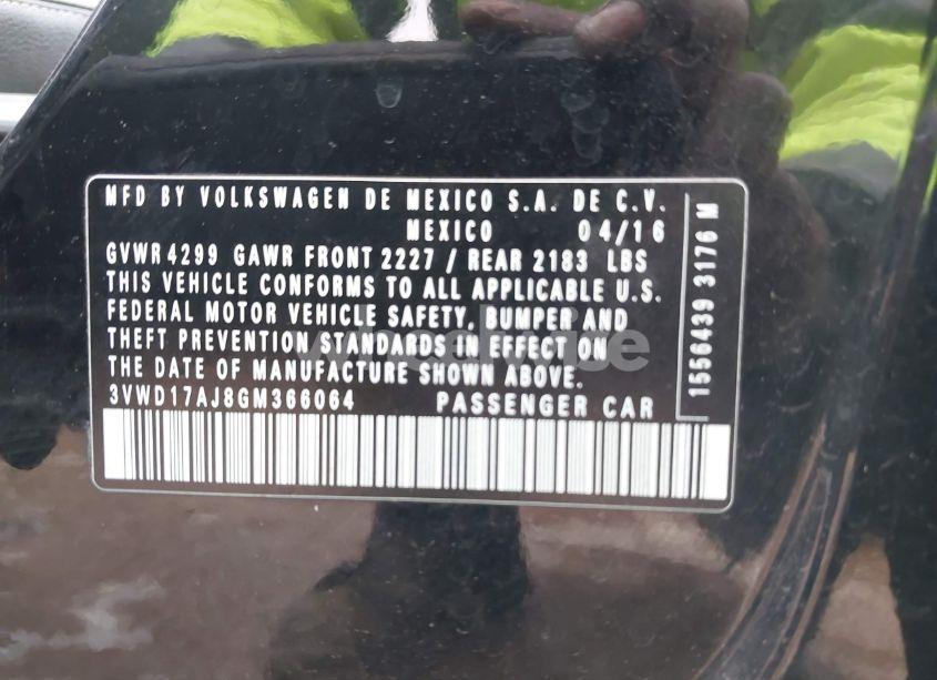 Photo 9 of 2016 Volkswagen Jetta 1.8T SPORT (VIN 3VWD17AJ8GM366064)