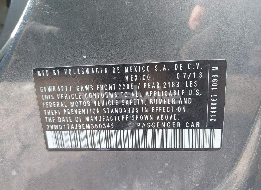 Photo 9 of 2014 Volkswagen Jetta 1.8T SE (VIN 3VWD17AJ9EM360349)