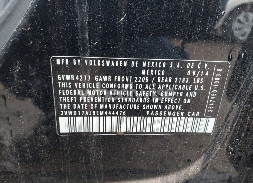 Photo 9 of 2014 Volkswagen Jetta 1.8T SE (VIN 3VWD17AJ9EM444476)