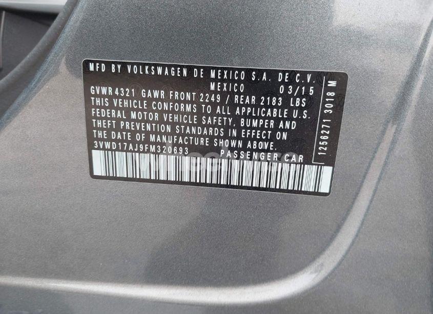 Photo 9 of 2015 Volkswagen Jetta 1.8T SPORT (VIN 3VWD17AJ9FM320693)