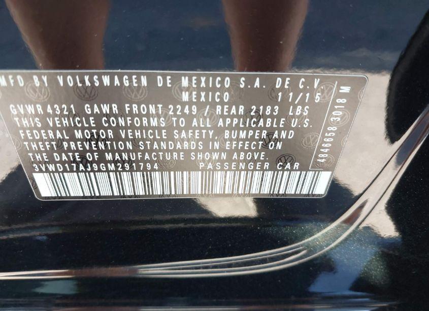 Photo 9 of 2016 Volkswagen Jetta 1.8T SPORT (VIN 3VWD17AJ9GM291794)