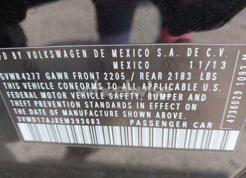 Photo 9 of 2014 Volkswagen Jetta 1.8T SE (VIN 3VWD17AJXEM393683)