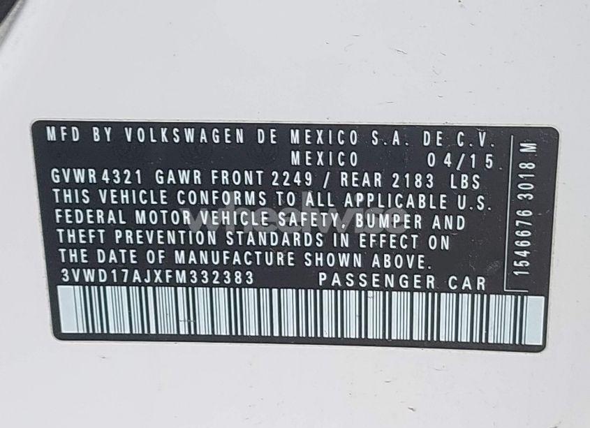 Photo 9 of 2015 Volkswagen Jetta 1.8T SE (VIN 3VWD17AJXFM332383)