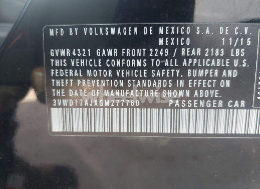 Photo 9 of 2016 Volkswagen Jetta 1.8T SPORT (VIN 3VWD17AJXGM277760)