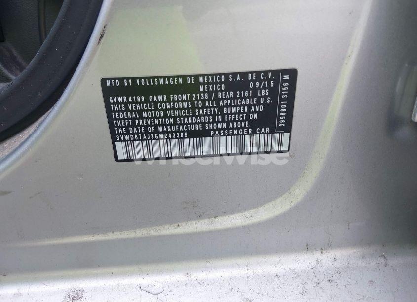 Photo 9 of 2016 Volkswagen Jetta 1.4T SE (VIN 3VWD67AJ3GM243385)