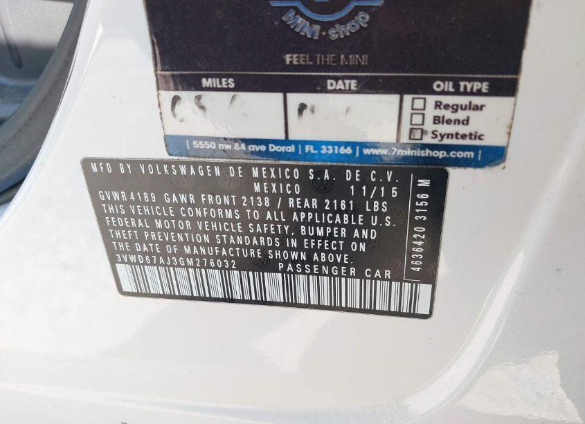 Photo 9 of 2016 Volkswagen Jetta 1.4T SE (VIN 3VWD67AJ3GM276032)