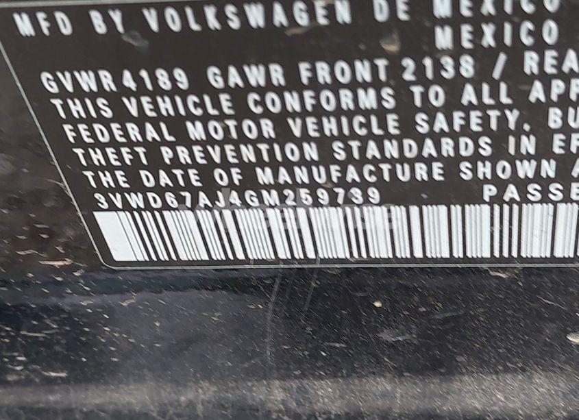Photo 9 of 2016 Volkswagen Jetta SE (VIN 3VWD67AJ4GM259739)