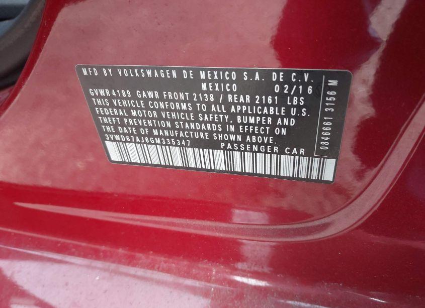 Photo 9 of 2016 Volkswagen Jetta 1.4T SE (VIN 3VWD67AJ6GM335347)