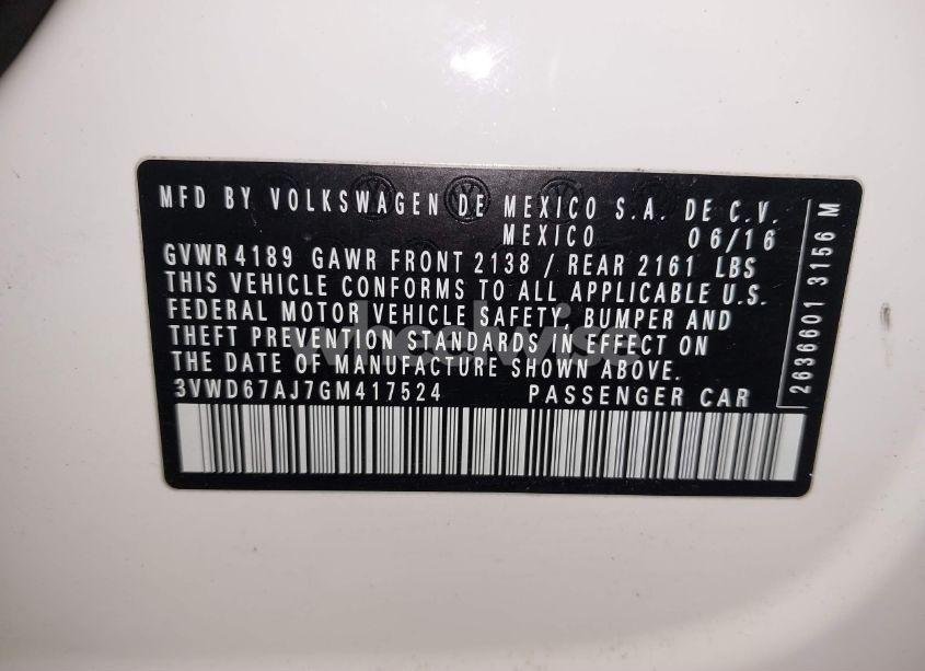Photo 9 of 2016 Volkswagen Jetta 1.4T SE (VIN 3VWD67AJ7GM417524)