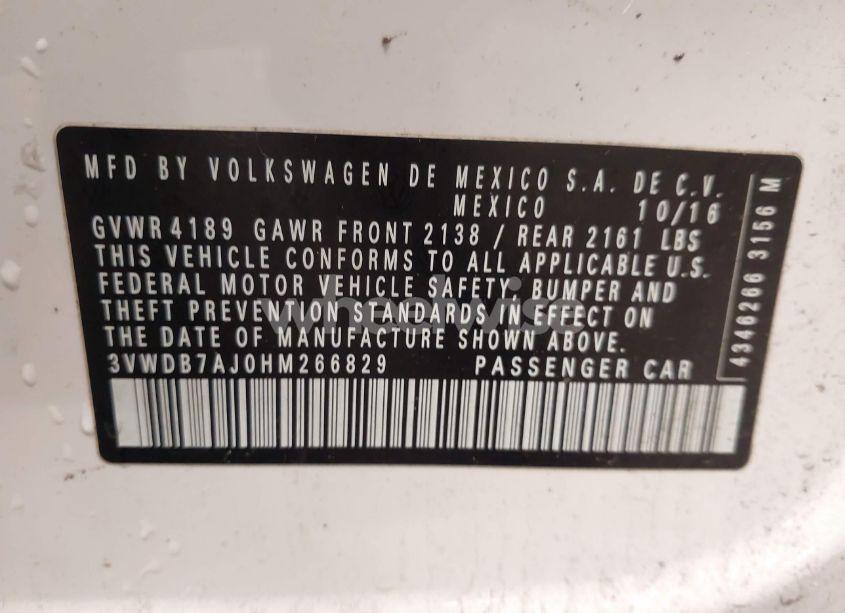 Photo 9 of 2017 Volkswagen Jetta 1.4T SE (VIN 3VWDB7AJ0HM266829)