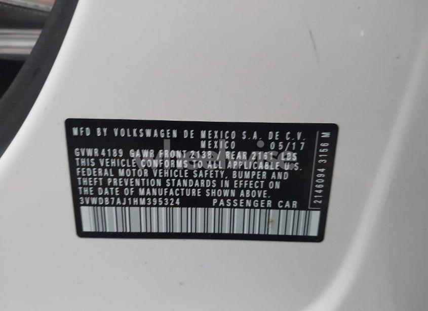 Photo 9 of 2017 Volkswagen Jetta 1.4T SE (VIN 3VWDB7AJ1HM395324)