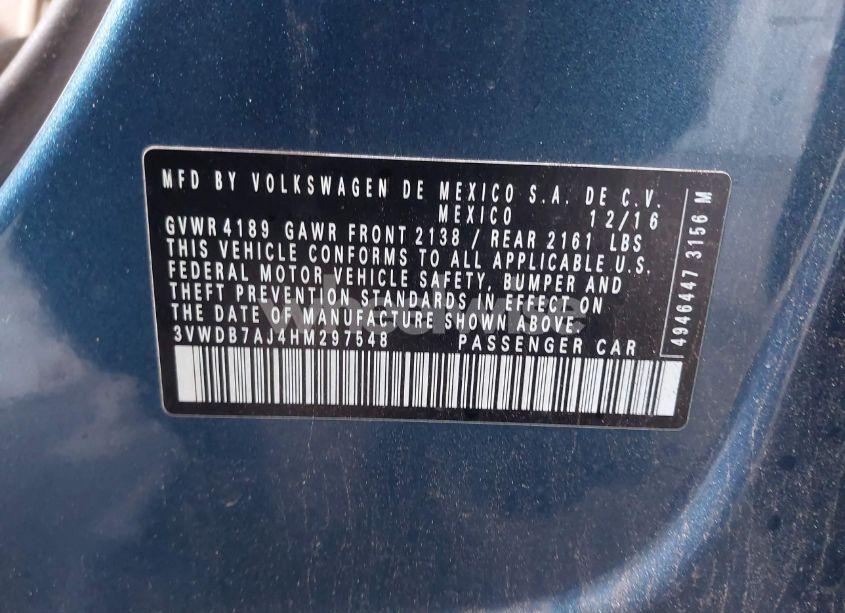 Photo 9 of 2017 Volkswagen Jetta 1.4T SE (VIN 3VWDB7AJ4HM297548)