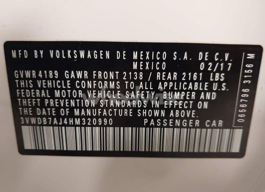 Photo 9 of 2017 Volkswagen Jetta 1.4T SE (VIN 3VWDB7AJ4HM320990)