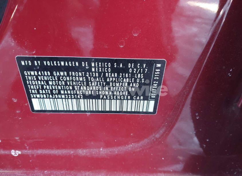 Photo 9 of 2017 Volkswagen Jetta 1.4T SE (VIN 3VWDB7AJ9HM323142)