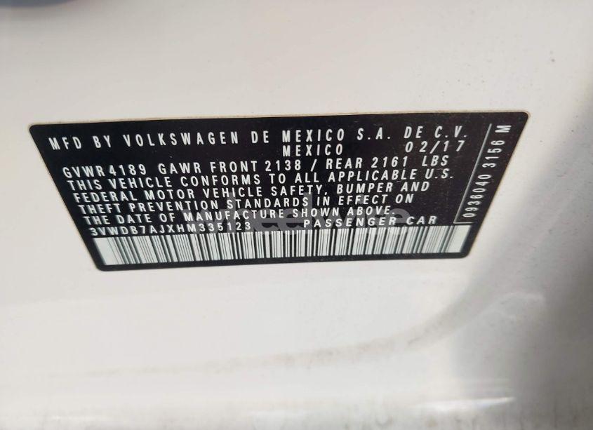 Photo 9 of 2017 Volkswagen Jetta 1.4T SE (VIN 3VWDB7AJXHM335123)