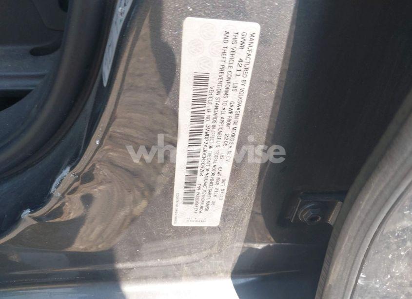 Photo 9 of 2012 Volkswagen Jetta 2.5L SE (VIN 3VWDP7AJ0CM309754)