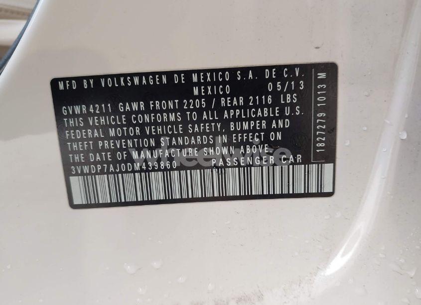 Photo 9 of 2013 Volkswagen Jetta 2.5L SE (VIN 3VWDP7AJ0DM439860)
