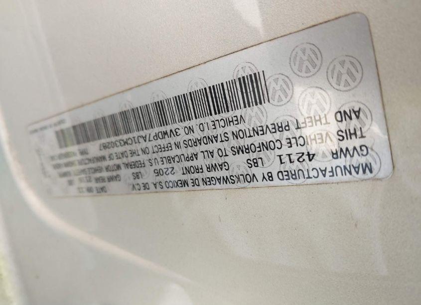 Photo 9 of 2012 Volkswagen Jetta 2.5L SE (VIN 3VWDP7AJ1CM330287)