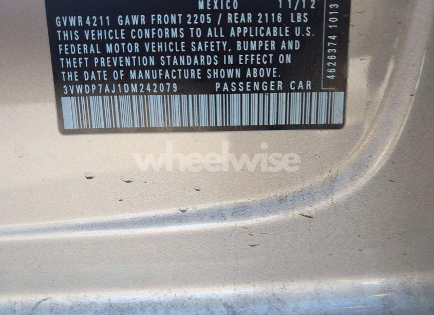 Photo 9 of 2013 Volkswagen Jetta 2.5L SE (VIN 3VWDP7AJ1DM242079)