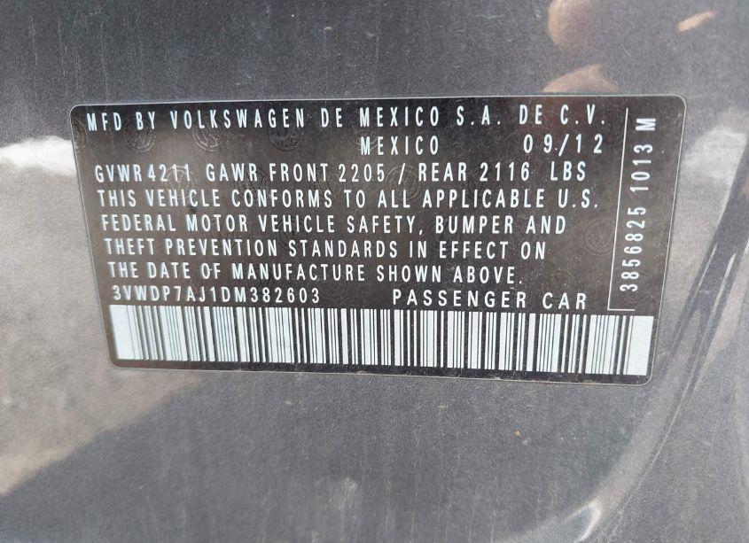 Photo 9 of 2013 Volkswagen Jetta 2.5L SE (VIN 3VWDP7AJ1DM382603)