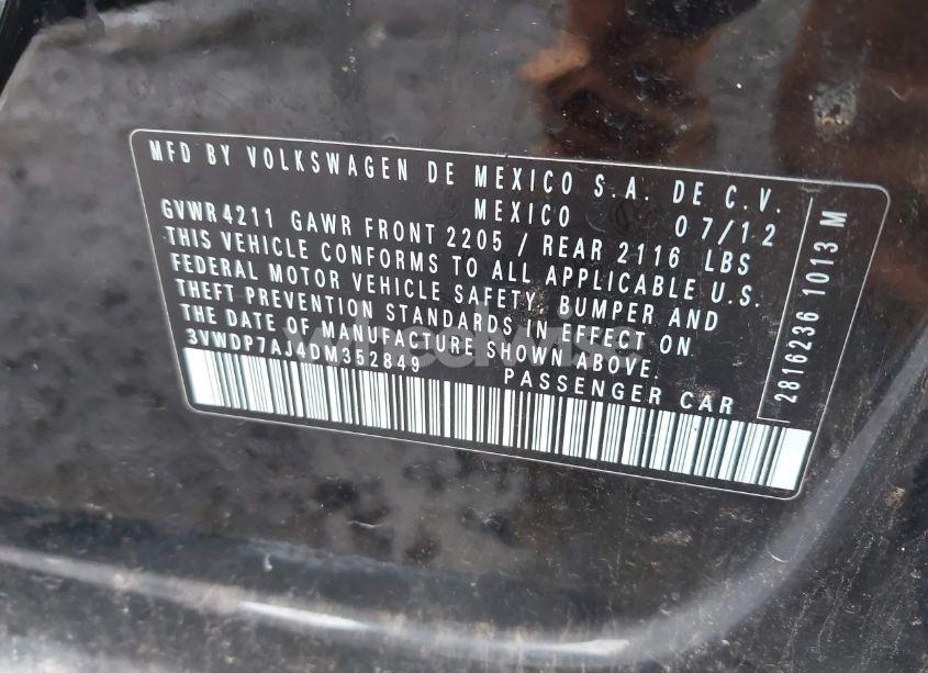 Photo 9 of 2013 Volkswagen Jetta 2.5L SE (VIN 3VWDP7AJ4DM352849)