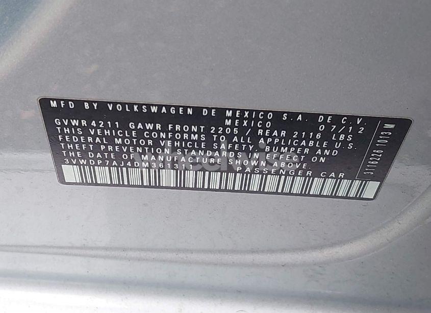 Photo 9 of 2013 Volkswagen Jetta 2.5L SE (VIN 3VWDP7AJ4DM361311)