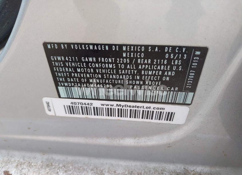 Photo 9 of 2013 Volkswagen Jetta 2.5L SE (VIN 3VWDP7AJ4DM446293)