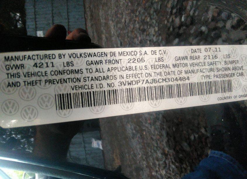 Photo 9 of 2012 Volkswagen Jetta 2.5L SE (VIN 3VWDP7AJ5CM304484)