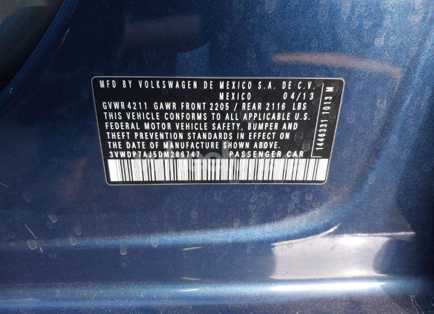 Photo 9 of 2013 Volkswagen Jetta 2.5L SE (VIN 3VWDP7AJ5DM286747)