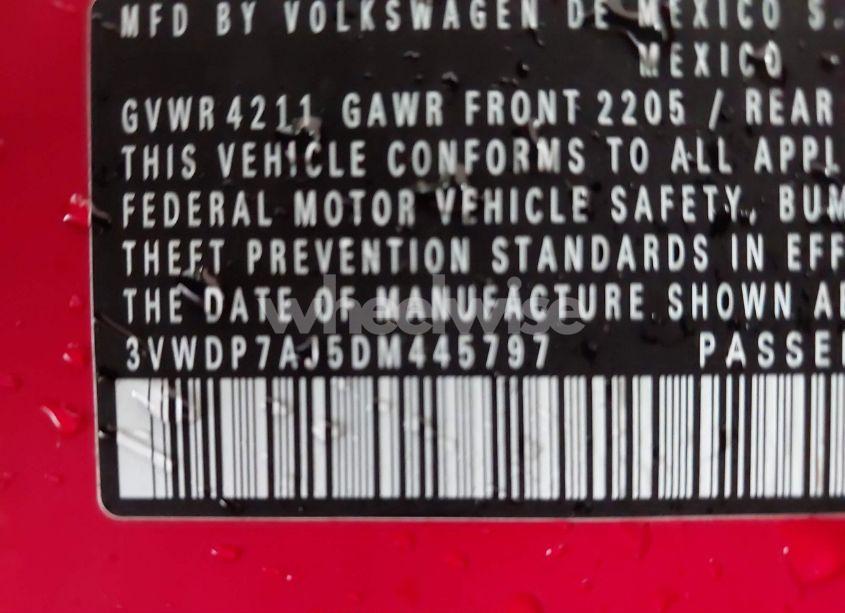 Photo 9 of 2013 Volkswagen Jetta 2.5L SE (VIN 3VWDP7AJ5DM445797)