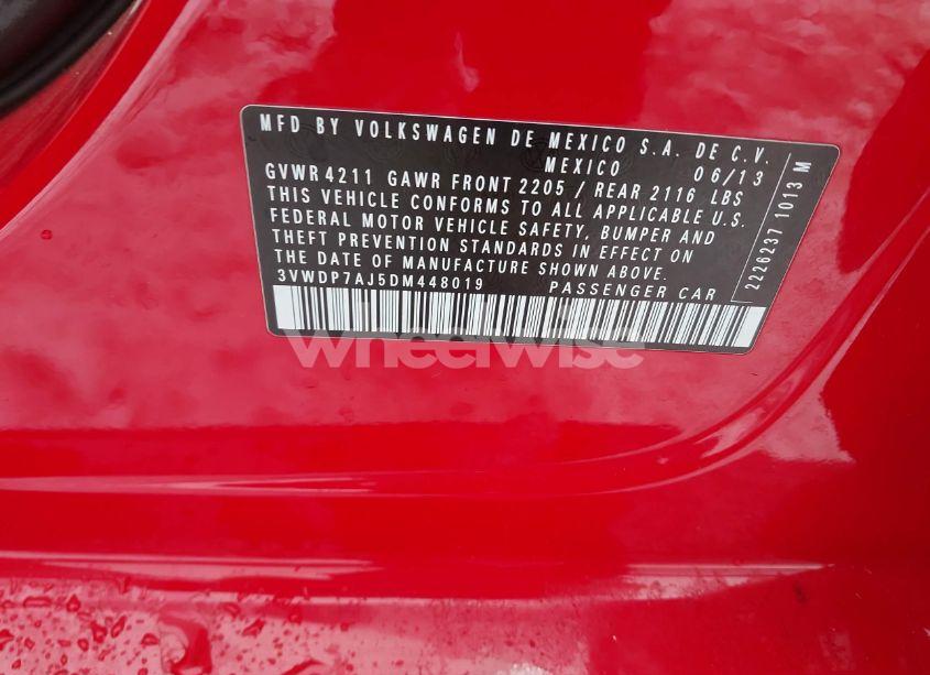 Photo 9 of 2013 Volkswagen Jetta 2.5L SE (VIN 3VWDP7AJ5DM448019)