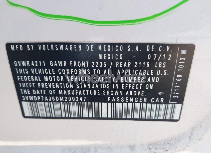 Photo 9 of 2013 Volkswagen Jetta 2.5L SE (VIN 3VWDP7AJ6DM200247)