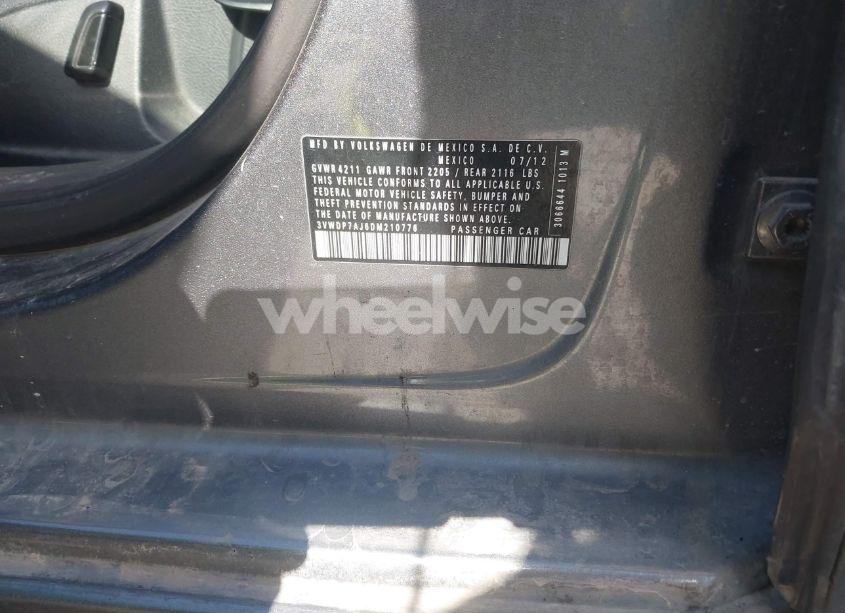 Photo 9 of 2013 Volkswagen Jetta 2.5L SE (VIN 3VWDP7AJ6DM210776)