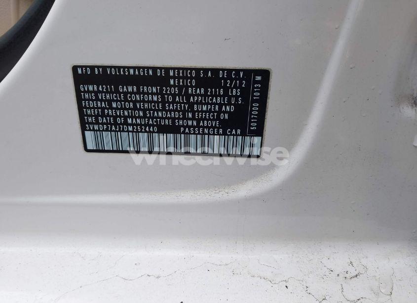 Photo 9 of 2013 Volkswagen Jetta 2.5L SE (VIN 3VWDP7AJ7DM252440)