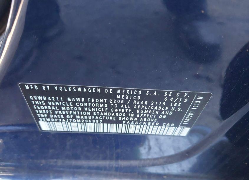 Photo 9 of 2013 Volkswagen Jetta 2.5L SE (VIN 3VWDP7AJ7DM295997)