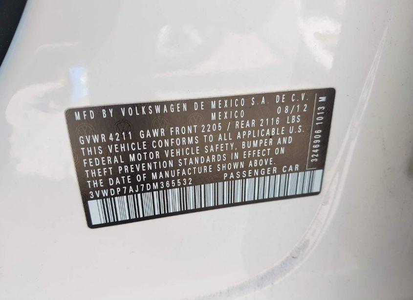 Photo 9 of 2013 Volkswagen Jetta 2.5L SE (VIN 3VWDP7AJ7DM365532)